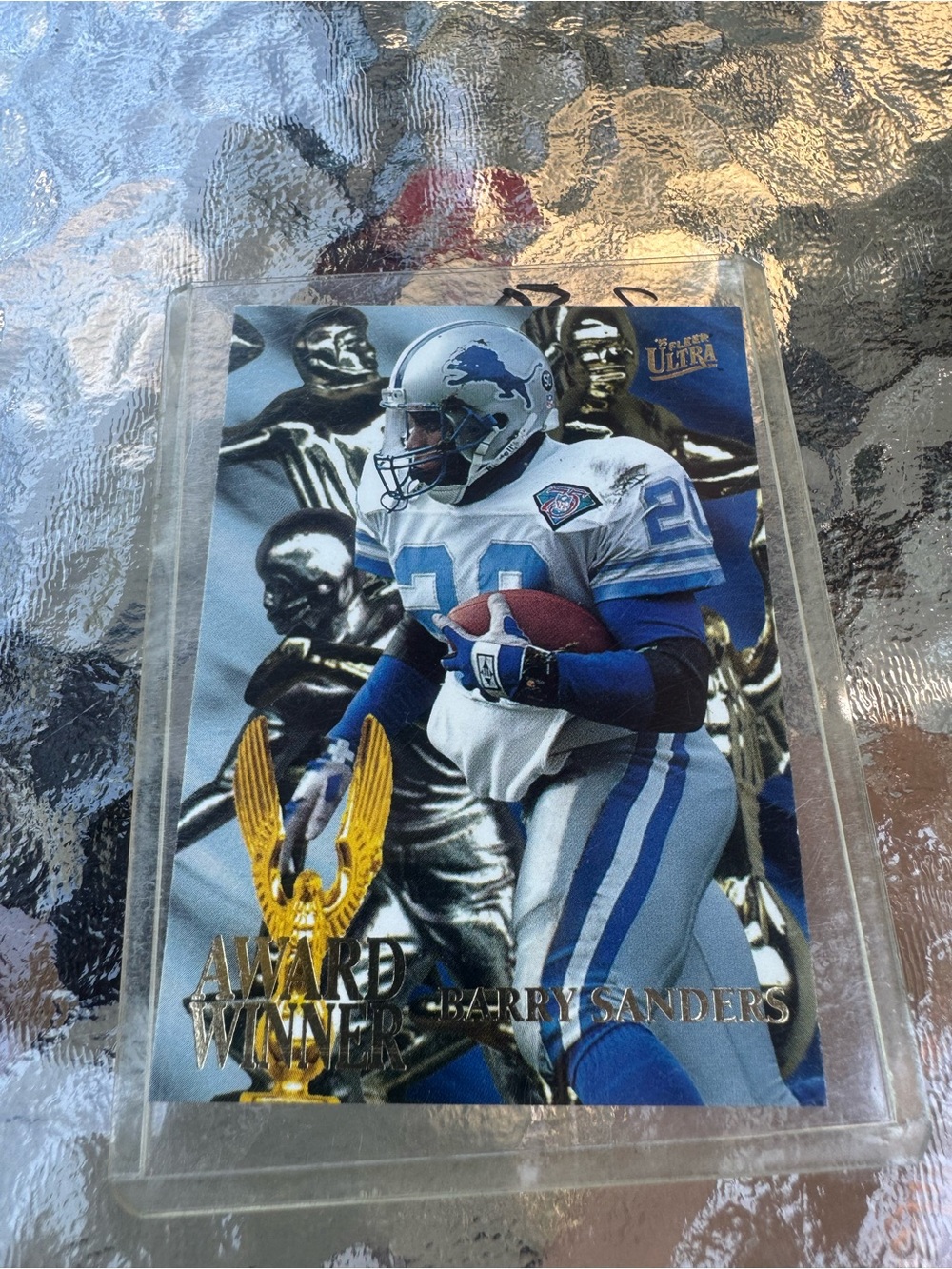 Barry Sanders Detroit Lions Football Card - Blue & Silver